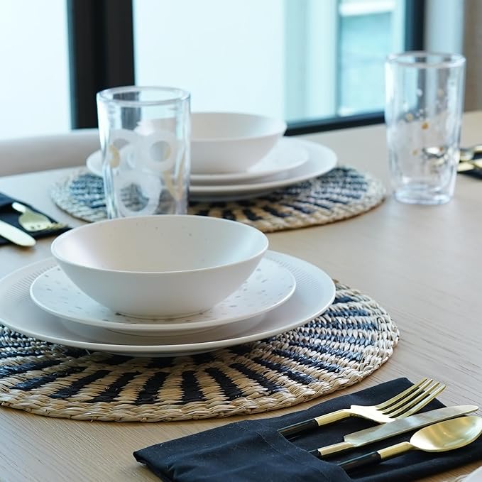 TervisHome Melamine Salad Plates - Set of 4 | Sandstone Collection | Durable Stoneware-like Quality, Dishwasher Safe, Perfect for Indoor and Outdoor Use