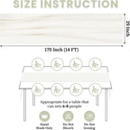MDS Pack of 5 | Ivory | 10ft Chiffon Table Runner 29x170 Inches Long Romantic Rustic Sheer Gauze Runner for Wedding Bridal Shower Birthday Banquets Engagement Spring Easter Boho Decorationss