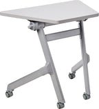 Safco Products Learn Nesting Trapezoid Desk, Small Corner Desk for Classrooms & Custom Classroom Layouts (Pebble Gray)