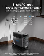 Portable Power Station with Extra Battery, 3840Wh LiFePO4 Battery, 3600W Electric Solar Generator for Garage, Home, Off-Grid Living, Camping, RVs, Outdoor Adventures