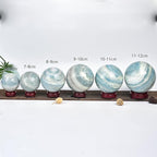JIC Gem Natural Large Healing Crystal Sphere Ball Trolleite Crystal Decorative Ball Chakra Meditation Fengshui (110-120mm)