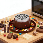 Electric Smores Maker, 2 in 1 Indoor Tabletop Roaster and Fondue Pot with 4 Stainless Steel Forks for Home Parties (US Plug 110V)