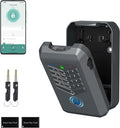 Smart Lock Box, Fingerprint Key Lock Box with Tuya APP Control, IP66 Waterproof Bluetooth Electronic Lock Box, 5-Way Unlock Wall Mounted Key Safe for Home Office Realtor