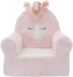 Soft Landing Animal Adventure Pink Unicorn, Sweet Seats, Compressed Premium Character Chair with Carrying Handle & Side Pockets