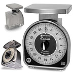 San Jamar Ms Series Mechanical Dial Scale Manual Food Scale with 2 Pound Capacity for Kitchens, Restaurants, And Cooking, Metal, 32 Ounces, Silver