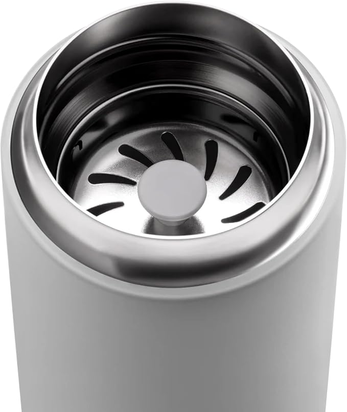 Fellow Carter Move Ceramic Lined Travel Coffee Mug 12 oz Stainless Steel | No Metallic Taste Coffee Tumbler, Leak-Proof Lid, Dishwasher Safe, Hot 12Hr Cold 24Hr, BPA-Free, Fits Cup Holders, Matte Grey