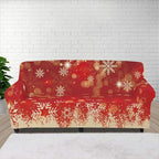 FKELYI Christmas Snow Sofa Slipcover Stretch Sofa Couch Cover for Living Room Non-Slip Furniture Protector Washable Sofa Slipcovers XL
