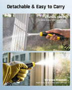 Fanttik NB8 Nano Portable Cordless Electric Sprayer w/2.1Gal Tank, Retractable Spray Head, 2600mAh Lithium Battery, IPX5, 72-98PSI, Portable Pressure Washer for Garden, Camping Shower and Pet Cleaning