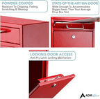 AdirOffice Wall Mount Mailbox - Mailbox with Lock and Keys- Durable Wall Mounted Locking Mailbox and Cash Drop Box for House, Apartments and Bussiness After Hours Deposits