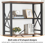 HOMBAZAAR Bookshelf, 5-Tier Industrial Bookshelf, Etagere Bookcases and Bookshelves, Tall Bookshelf Storage Organizer, Freestanding Bookshelf for Living Room, Bedroom and Home Office, Brown
