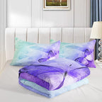 Butterfly Comforter Full Size,Watercolor Butterfly Kids Comforter Set,3Pcs Bedding Set Printed Comforter with 2 Pillowcases,Down Alternative,Soft and Lightweight,for All Seasons