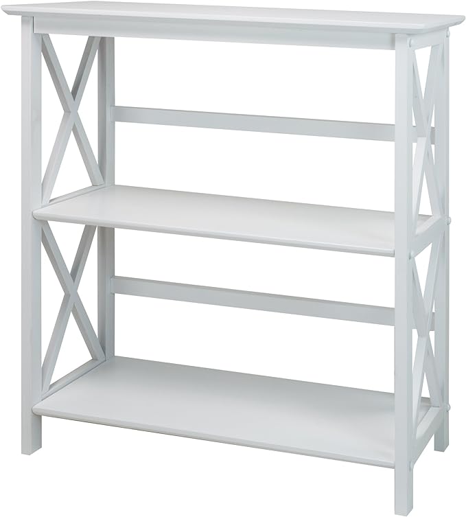 Casual Home Montego 3-Shelf Bookcase, White (New)
