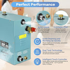 Kooby 6KW Luxury Self-draining Steam Generator Shower Sauna Bath Home Steam Bath Spa Generator with Waterproof Control and Auto Drain 95-131℉ for Max Space Heating 6 m³ (215 ft3)