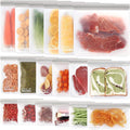SPLF 18 Pack Reusable Food Storage Bags Dishwasher Safe | Extra Thick Reusable Freezer Bags Leakproof Silicone and Plastic Free Lunch Bag- 6 Gallon, 6 Sandwich, 6 Snack