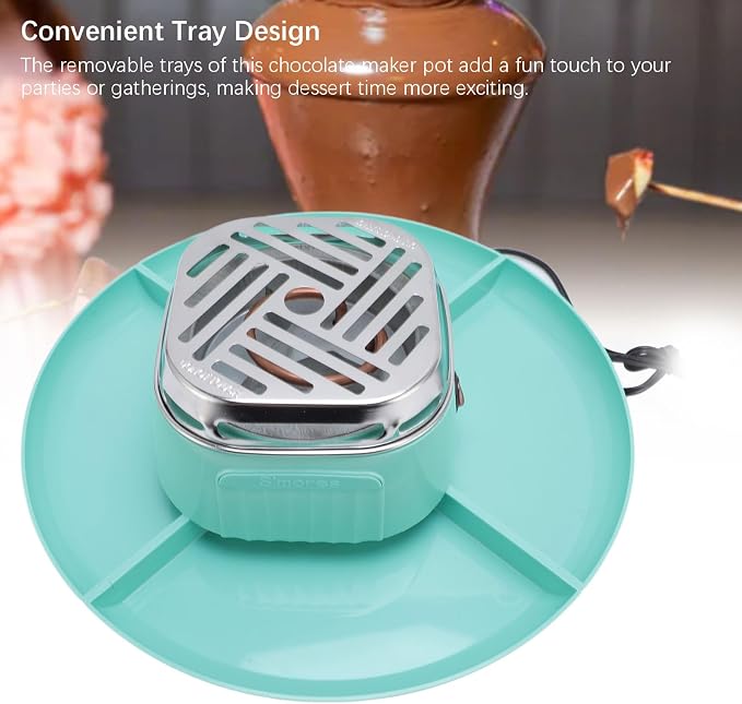 Indoor Electric Smores Maker 4 Detachable Trays Adjustable Temperature Tabletop Chocolate Marshmallow Roaster for Party Gathering Indoor Electric Smores Maker