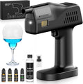 Electric Cocktail & Food Smoker Gun | Create Smoke & Edible Bubbles, 4 Aroma Oils, Color Screen, One-Touch Operation, Ideal Bartender Kit & Unique Gift for Men
