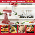 Meat Grinder for KitchenAid Mixer, Meat Grinder Attachment with 4 Grinding Plates, 3 Sausage Stuffer Tubes, 2 Grinding Blades, Attachment for Kitchenaid Mixers