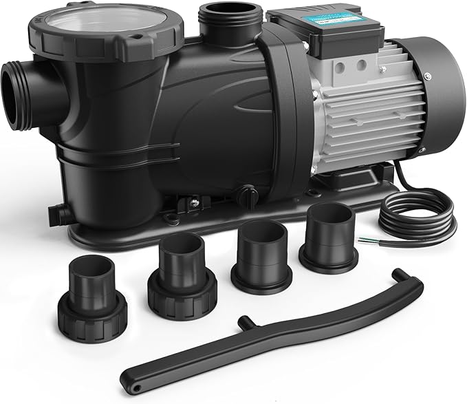 In/Above Ground Pool Pump, Self Primming High Flow (Single Speed, 3HP, 8964 GPH, 220V)