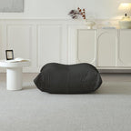 Luxury Ottomans, Modern Square Foot Rest for Sofa Couch Chair, Lazy Floor Seating, Fireside Bean Bag Chair, Tatami Sofa Lounger for Living Room, Bedroom, Office, Black