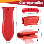 8 Pcs Cast Iron Handle Cover, Silicone Hot Handle Holder | Heat Resistant Cast Iron Skillet Covers Potholder for Frying Pans and Griddles Kitchen Supplies under 400℉