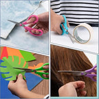 24PCS 8" Scissors,Sharp Stainless Steel Multicolor for Office School Crafts | Right/Left Handed, Comfort Grip Scissors for Office Desk Accessories Sewing Fabric Home Craft School Teacher/Class Supplies