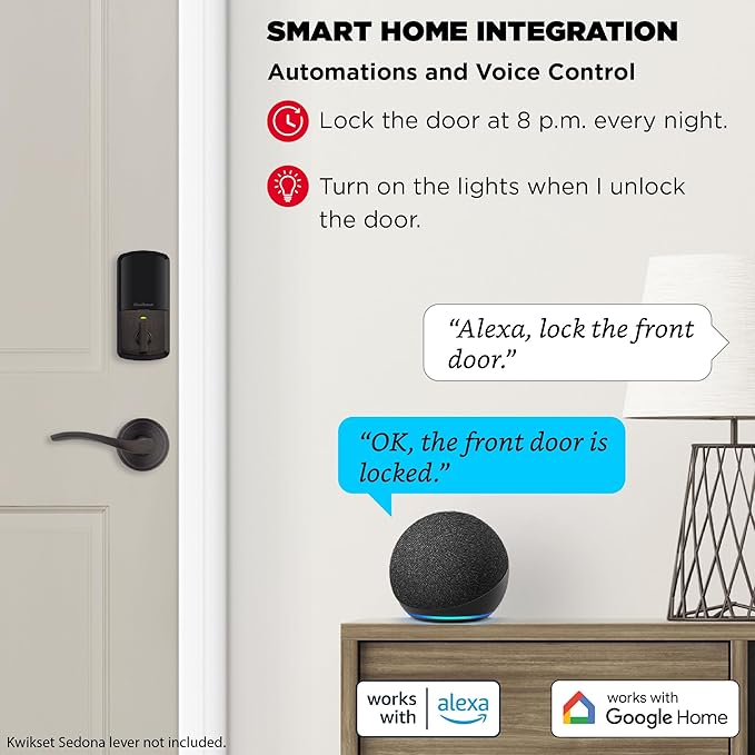 Kwikset Halo Wi-Fi Smart Lock, Keyless Entry Door Deadbolt, Geofence Auto-Unlock, Grade AAA Certified, No Hub Easy Install, Venetian Bronze Lifetime Finish Warranty, Backlit Keypad