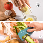 Kitchen Gadgets Set, Stackable for Saving Space, Blue, 5 Pieces | Durable Cooking Tools, Space Saving for Small Kitchen, Accessories for RV Camper Inside, Dishwasher Safe