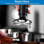 XIXUBX 2-in-1 Espresso Tamper & Magnetic WDT Tool, 53mm Spring Loaded Tamper with Anodized Aluminum Alloy Handle, Corrugated Base & Cover, Fits 53-54mm Portafilter Baskets for Espresso Machines