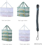 Foldable Drying Net for Vegetables, Fish, and Dehydrated Goods, Multi-Tiered Food Drying Net, Versatile Drying Rack, Windproof Design, Zipper Closure for Insect Protection 4Layer White