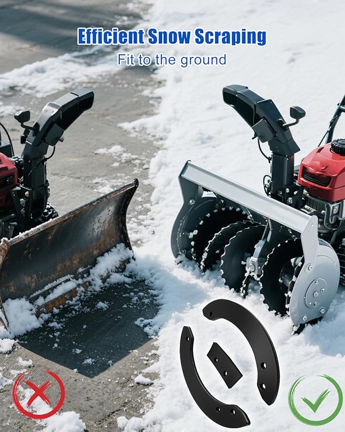 Snow Shovel Rubber Propeller Blades Fit for Honda HS520 HS720 Replace 72427-V10-020 72428-V10-020 72443-V10-020