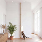 84" Tall Wall Mounted Cat Scratcher Post, Cat Wall Shelves Furniture, 6 Pcs 14 Inch Sisal Climbing Poles with 5 Brackets, Kitten Modular Scratch Tower, Space Saving Pet Supplies
