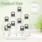 iDavosic.ly Plant Stand Indoor Outdoor, 10 Tier Corner Metal Flower Display Holder Shelf, Folding Tall Orchid Rack for Patio Balcony Porch Garden Living Room House, White