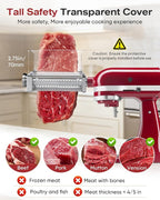 Adjustable Meat Tenderizer Attachment for KitchenAid Stand Mixer, 3 Setting | Stainless steel efficient tenderizer machine for steak, pork, lamb, venison or jerky, Safety tall chute tenderizing tools