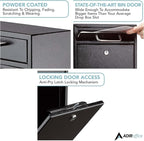 AdirOffice Wall Mount Mailbox - Mailbox with Lock and Keys- Durable Wall Mounted Locking Mailbox and Cash Drop Box for House, Apartments and Bussiness After Hours Deposits
