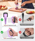 Large Onion Holder for Slicing, Stainless Steel Onion Slicer Holder with Protect Cover, Onion Cutter Vegetable Chopper for Slicing of Tomato Avocados, Cool Kitchen Gadgets