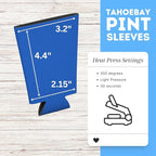 TahoeBay Blank Pint Glass Sleeves, Beer Coolers, 6-Pack, Multicolor | Insulating Foam Cooler, 16oz Collapsible Tapered Beverage Holder, Bar Cup Insulator for Transfer Vinyl, HTV, Sublimation, DTF