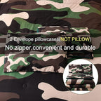 Meeting Story Army Green Camouflage Bedding Set, Camouflage Comforter Set, 3 PCS One Comforter and Two Pillowcases, All Season Soft Bedspread for Kids Teens Adults (Green, Queen)