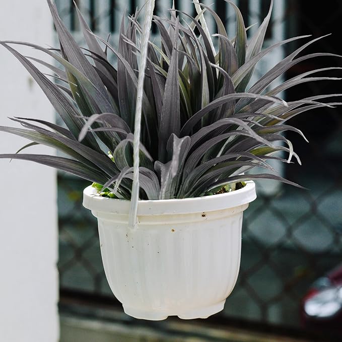 16Pcs Artificial Grass Fake Plants 17.3in Outdoor Plants UV Resistant Faux Greenery Stems Fake Grass for Home Window Garden Office Patio Pathway Front Porch Décor Green & Black