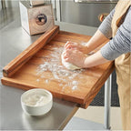 Ironwood Gourmet Double-Sided Countertop Lyon Pastry/Cutting Board With Gravy Groove, Acacia Wood 17.25 x 24 x 1.25 inches | Extra Large Wood Cutting Board With Juice Groove | Countertop Lip Keeps The Board In Place | Easily Knead Dough & Carve Meat