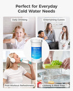 Waterdrop XWF Water Filter Replacement for GE® WR17X30702, 2 Pack, No chip | NSF 42 & 372 Certified, Compatible with GE® GNE27, GFE26, GDE25, GSS25, PSE25 Series Refrigerators