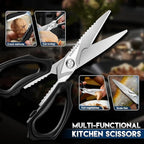 Purple Dragon Kitchen Scissors for Food - Heavy Duty Kitchen Shear Sliver | Stainless Steel Blade, Oversized Handle, Gift Box, Dishwasher Safe, All Purpose, for Meat Cutting