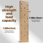 Extra-Thick Birch Climbing Peg Board for Wall Mounting, Heavy-Duty Wooden Climbing Board with Beech Grips & Rock Climbing Hold Inserts for Indoor Home Gym