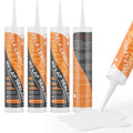 WELLUCK 4PC Self Leveling RV Roof Sealant Lap for RV Roofs, White Flexible Repair Caulking Rubber Epdm Sealant for Camper Motorh
