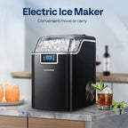 VIVOHOME Nugget Ice Maker Countertop, Portable Pebble Ice Maker Machine with 44lbs/Day, Soft Chewable Pellet Ice Machine with Self-Cleaning, Scoop, 10 Ice Bags, for Home Kitchen, Party, RV, Camping