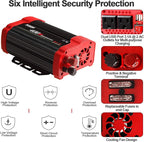 400W Car Power Inverter, DC 12V to 110V AC Converter with 2 Charger Outlets and Dual 3.1A USB Ports Cigarette Lighter Socket Adapter(Black)