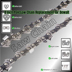 (4PK) 8 Inch Pole Saw Chain Fits for Dewalt DCPS620B DCPS620M1 Chainsaw, 8" Chainsaw Chain Replacement Compatible with Dewalt DCCS623B DCCS623L1 - R34