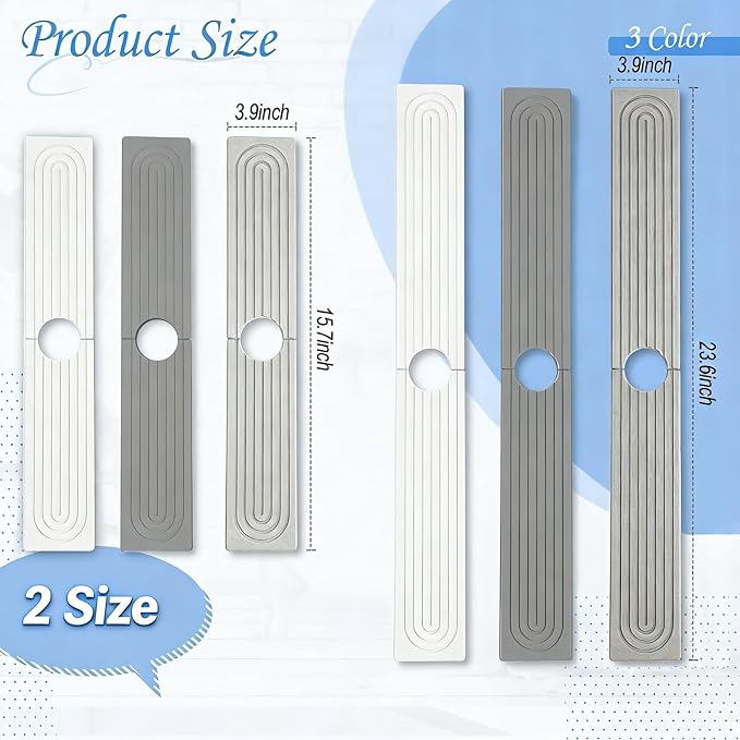 Stone Faucet Mat for Kitchen Sink- 23.6''x 3.9''Diatomite Fast-Drying Faucet Mat, Super Water Absorbing Stone Tray for Sink,Faucet Splash Guard for Bathroom Counter (White)