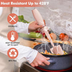 Upgrade Meat Chopper Hamburger Masher Ground Beef Smasher Utensil Mix Tool | Premium Heat Resistant Meat Masher, Nylon Potato Mashers Beef Smasher, Dishwasher Safe Non Stick Mix & Chop Tool Gift-Pink