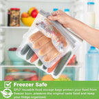 SPLF 12 Pack Dishwasher Safe Reusable Food Storage Bags, Gray | Extra Thick Freezer Bags Leakproof Silicone and Plastic Free Food Lunch Bag-5 Sandwich 5 Snack 2 Gallon