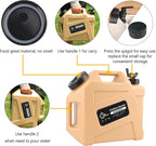 COOZMENT 3.2 Gallon/5 Gallon Water Containers with Spigot, BPA Free Water Jug, Military Green Water Tank, Multifunction Water Storage Containers for Camping Outdoor Hiking,Emergency Storage